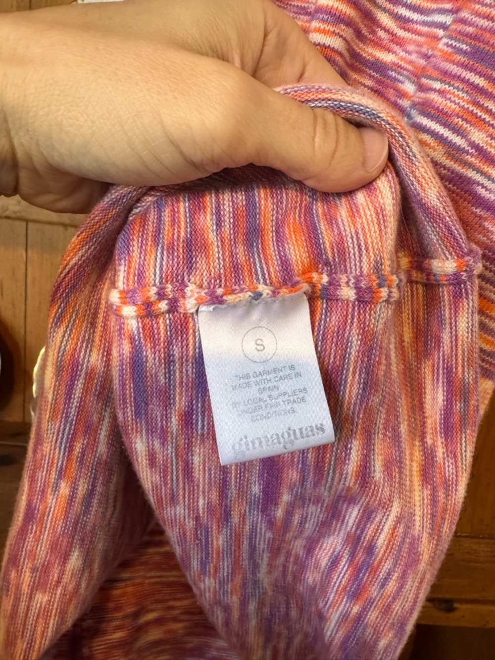 Gimaguas 100% cotton mini halter dress Pink Orange Multicolor Halter Knit Dress - Picture 3 of 5